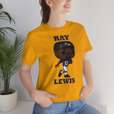 Ray Lewis Baltimore Ravens, Soft Cotton Bella and Canvas Short Sleeve Tee shirt