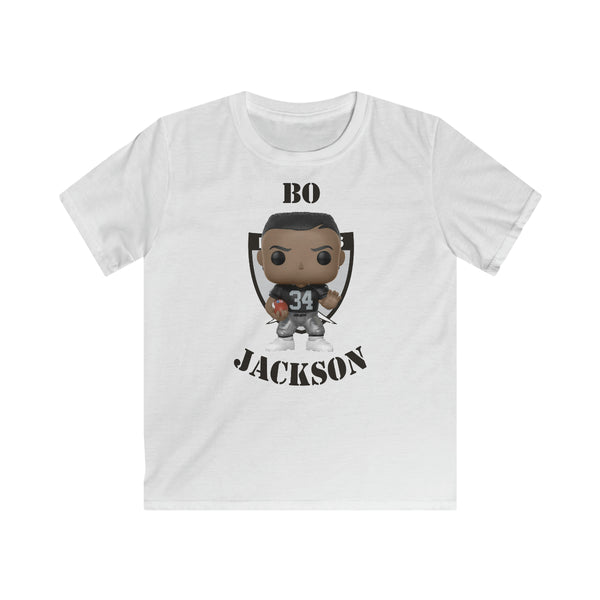Bo Jackson Oakland Raiders, Kids Gildan Softstyle Tee Shirt