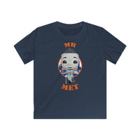 Mr Met New York Mets, Kids Gildan Softstyle Tee Shirt