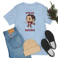 Steve Young San Francisco 49ers, Soft Cotton Bella and Canvas Short Sleeve Tee shirt