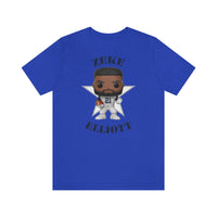 Zeke Elliott Dallas Cowboys (Throwback), Soft Cotton Bella and Canvas Short Sleeve Tee shirt