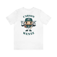 Carson Wentz Philadelphia Eagles (Green Jersey), Soft Cotton Bella and Canvas Short Sleeve Tee shirt