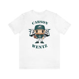 Carson Wentz Philadelphia Eagles (Green Jersey), Soft Cotton Bella and Canvas Short Sleeve Tee shirt