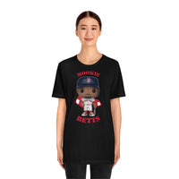 Mookie Betts Boston Red Sox, Soft Cotton Bella and Canvas Short Sleeve Tee shirt