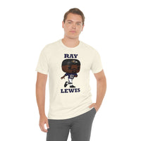Ray Lewis Baltimore Ravens, Soft Cotton Bella and Canvas Short Sleeve Tee shirt