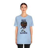 Ray Lewis Baltimore Ravens, Soft Cotton Bella and Canvas Short Sleeve Tee shirt