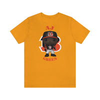 A.J Green Cincinnati Bengals, Soft Cotton Bella and Canvas Short Sleeve Tee shirt