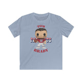 Tom Brady New England Patriots (Throwback), Kids Gildan Softstyle Tee Shirt