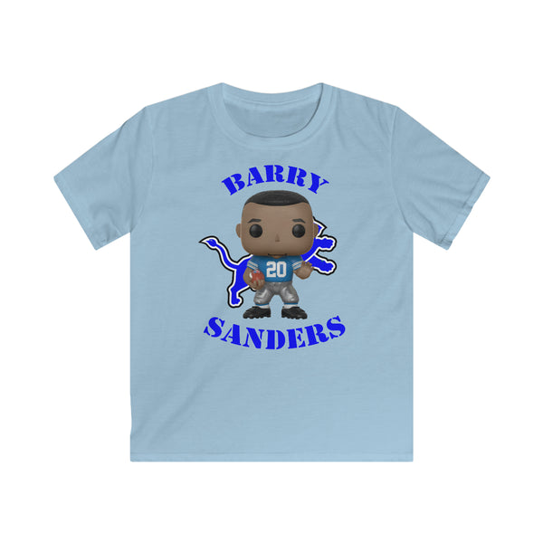 Barry Sanders Detroit Lions, Kids Gildan Softstyle Tee Shirt