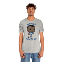 Barry Sanders Detroit Lions, Soft Cotton Bella and Canvas Short Sleeve Tee shirt