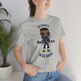 Russell Wilson Seattle Seahawks (Large), Soft Cotton Bella and Canvas Short Sleeve Tee shirt