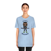 Russell Wilson Seattle Seahawks (Large), Soft Cotton Bella and Canvas Short Sleeve Tee shirt