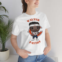 Walter Payton Chicago Bears (White), Soft Cotton Bella and Canvas Short Sleeve Tee shirt