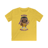 Kobe Bryant L.A Lakers (Yellow), Kids Gildan Softstyle Tee Shirt