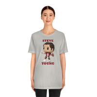 Steve Young San Francisco 49ers, Soft Cotton Bella and Canvas Short Sleeve Tee shirt
