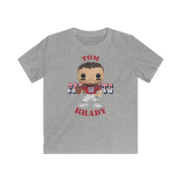Tom Brady New England Patriots (Throwback), Kids Gildan Softstyle Tee Shirt