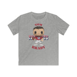 Tom Brady New England Patriots (Throwback), Kids Gildan Softstyle Tee Shirt