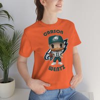 Carson Wentz Philadelphia Eagles (White Jersey), Soft Cotton Bella and Canvas Short Sleeve Tee shirt