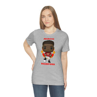 Marcus Rashford Manchester United, Soft Cotton Bella and Canvas Short Sleeve Tee shirt