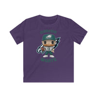 Carson Wentz Philadelphia Eagles White Jersey, Kids Gildan Softstyle Tee Shirt