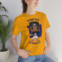 Saquon Barkley New York Giants, Soft Cotton Bella and Canvas Short Sleeve Tee shirt