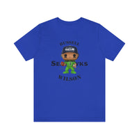 Russell Wilson Seattle Seahawks (Green), Soft Cotton Bella and Canvas Short Sleeve Tee shirt