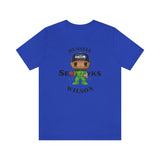 Russell Wilson Seattle Seahawks (Green), Soft Cotton Bella and Canvas Short Sleeve Tee shirt