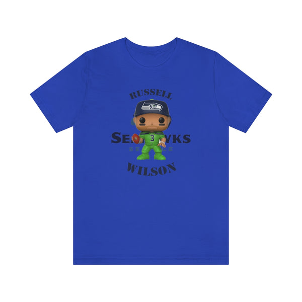 Russell Wilson Seattle Seahawks (Green), Soft Cotton Bella and Canvas Short Sleeve Tee shirt