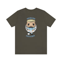 Sergio Aguero Manchester City, Soft Cotton Bella and Canvas Short Sleeve Tee shirt