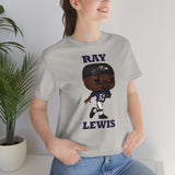 Ray Lewis Baltimore Ravens, Soft Cotton Bella and Canvas Short Sleeve Tee shirt